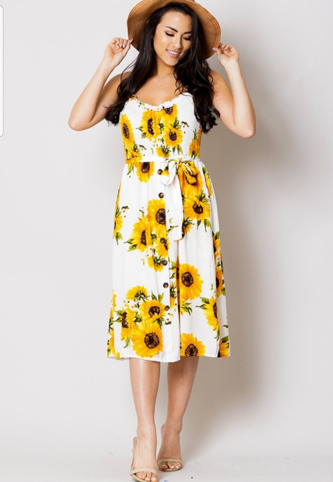 Sunflower below knee length dress