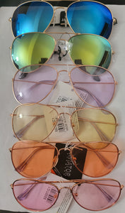 Gold framed pastel and mirror tint aviators