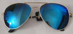 Gold framed pastel and mirror tint aviators