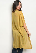 Load image into Gallery viewer, Available by Angela Fashion Mustard Kimono
