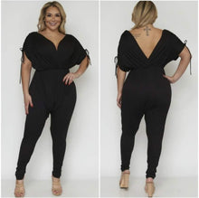 Load image into Gallery viewer, Plus sized black jumpsuit
