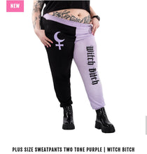 Load image into Gallery viewer, Witch bitch 2 tone sweatpants by Too Fast
