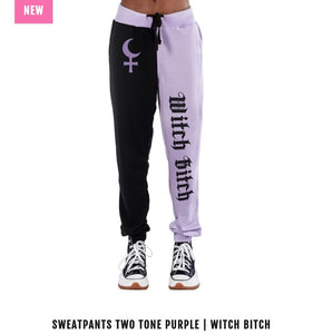 Witch bitch 2 tone sweatpants by Too Fast