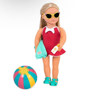 Our Generation Doll Swimsuit Retro Outfit for 18" Dolls - Beach Belle